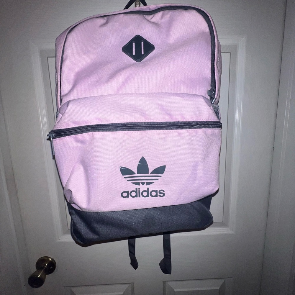 Adidas Pastel Pink and Charcoal Backpack